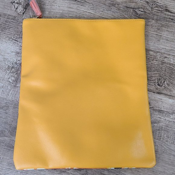 Rachel Pally Reversible Clutch Zahara Orange Floral Blossom Fold Over Bag Purse - Picture 3 of 8